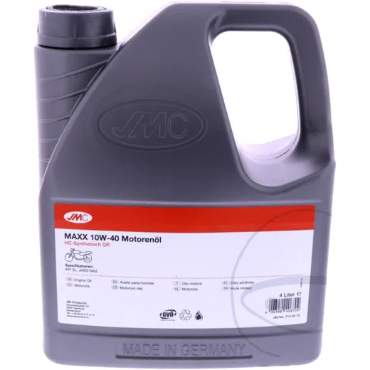 Motoröl 10W40 4T 4 Liter JMC Maxx HC - Synthese Alternative: 7140085 passend für: Honda CB, CBR, VT