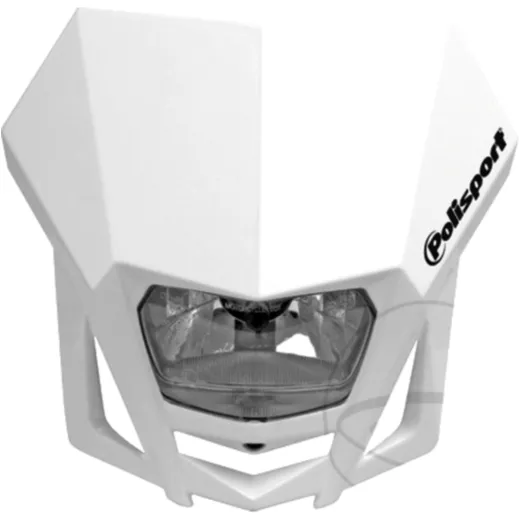 OFF ROAD HEADLAMP WITH NUMBER BOARD WHITE for motorcycles