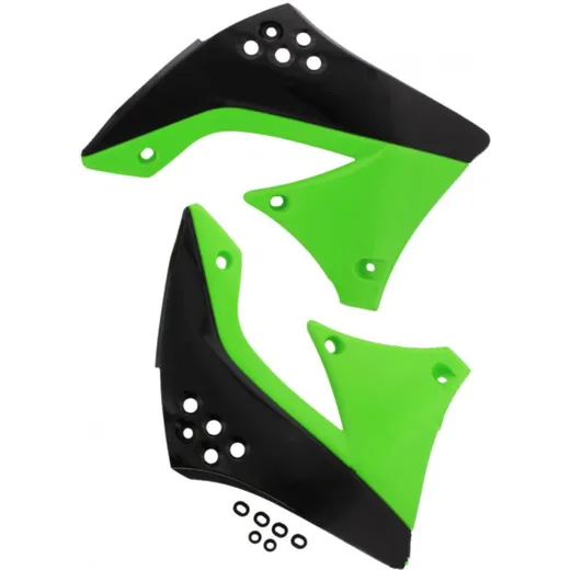 Radiator cover kit black/ green 05