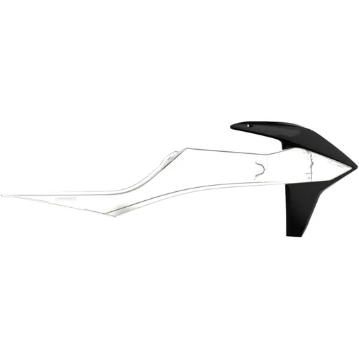 Radiator Scoops Kit in Black/Transparent for Motorcycles