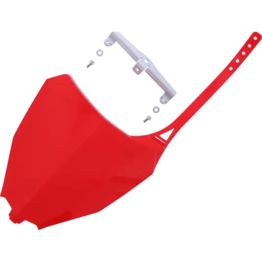 Race number plate red