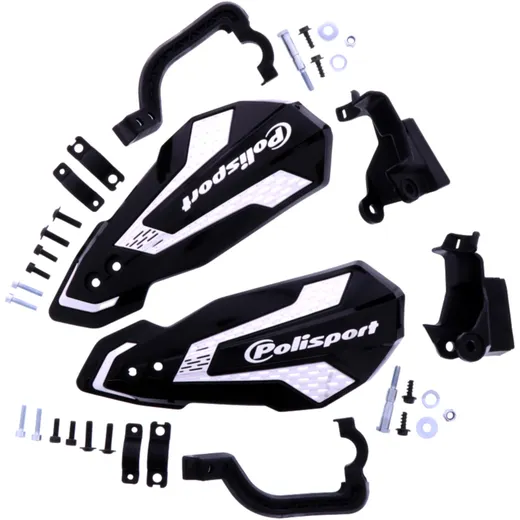 Hand guard mx flow black/white kit for: Gas Gas EC, Husqvarna FE, TE