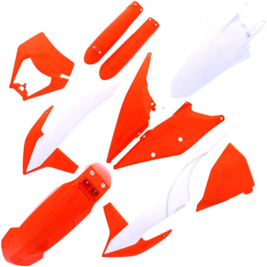 Complete Kit for Motorcycles Orange/White