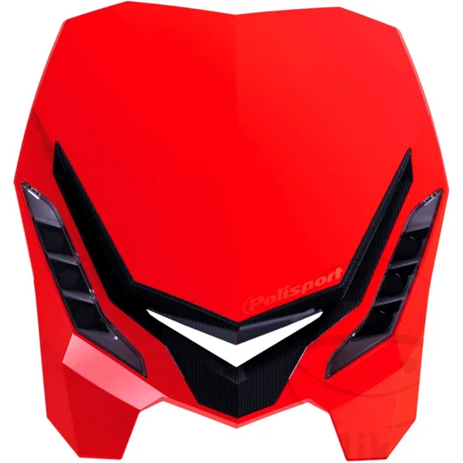 Scheinwerfermaske E-Blaze rot/schwarz für Motorräder
