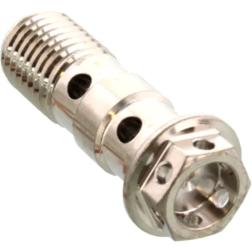 Banjo bolt double M10X1. 25 JMP bolt stainless steel A4 racing for: Kawasaki ZX - 7R, ZX - 6R, ZX - 10R