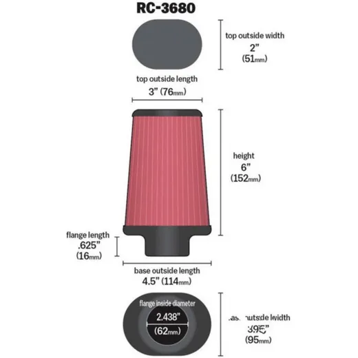 Filter RENNEINZEL Universal K&N RC3680_1