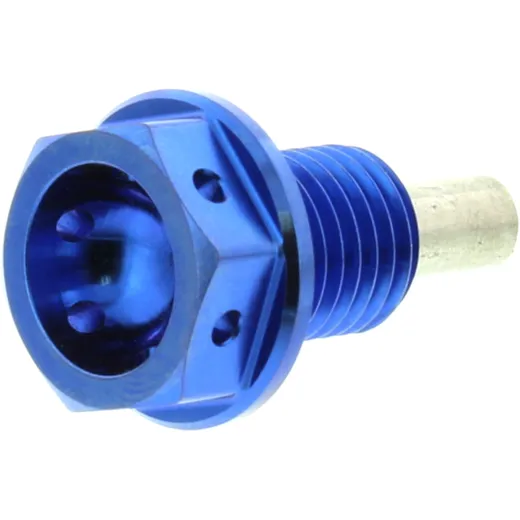 Oil drain plug magnetic JMP M12X1. 5mm 15mm titan blue for: Honda TRX, CB, CBR