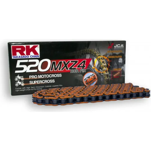 Rk racing chain orange 520 mxz4 114 left