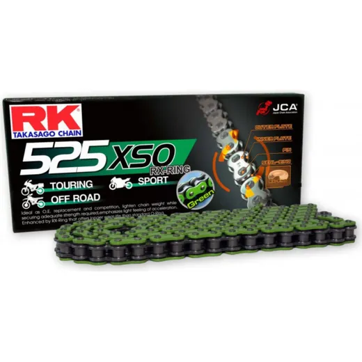Rk x-ring chain green 525xso/112