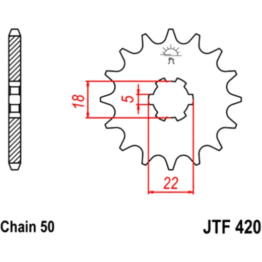 15 Tooth Front Sprocket Pitch 530 for Motorcycles