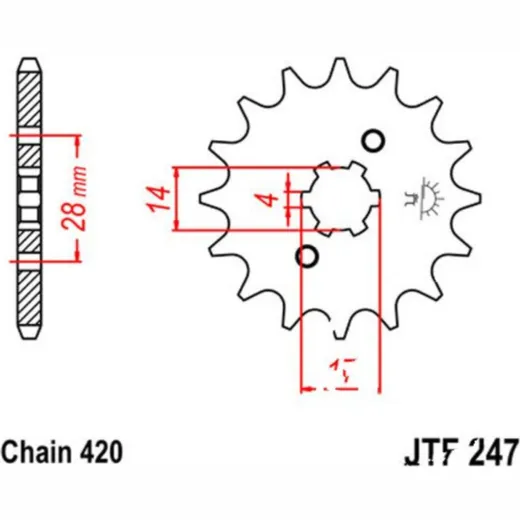 Zahnrad Ritzel 13Z Teilung 420 JTF24713