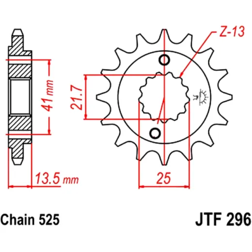 Ritzel 15Z Teilung 525 Alternative: 7260372 passend für: Honda XL, VT, NV, NT