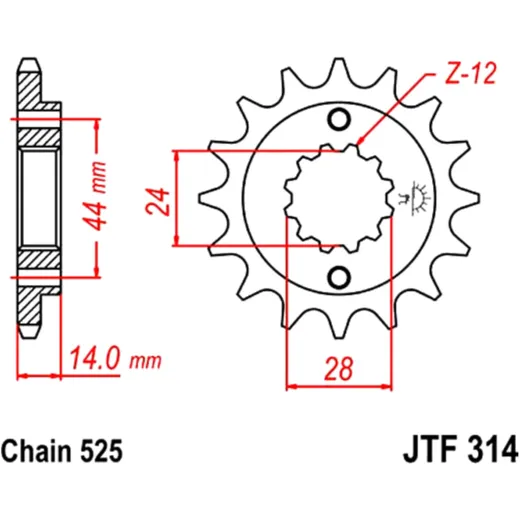 Ritzel 16Z Teilung 525 Alternative: 7260378 passend für: Honda XRV