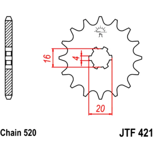 Ritzel 11Z für: / Sprocket 11 Tooth for: