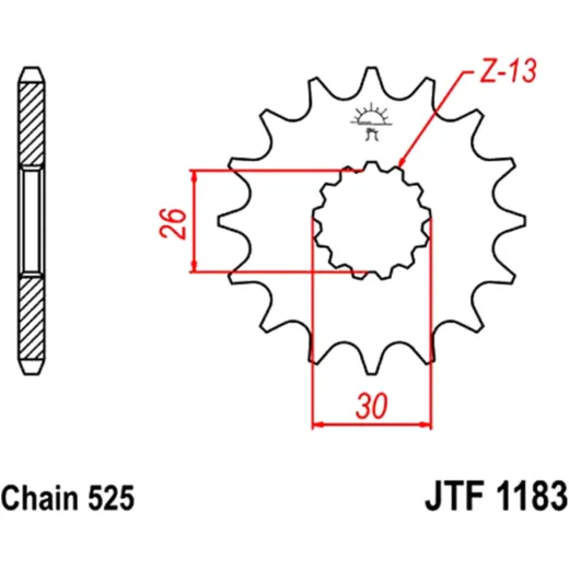 Ritzel 18Z Teilung 525 Alternative: 7260898 passend für: Triumph Bonneville, Speedmaster, Thruxton
