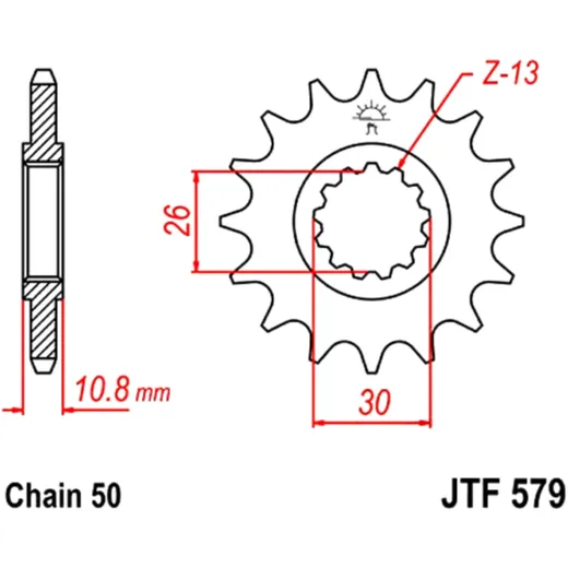 Ritzel 15Z Teilung 530 für Sportmotorräder