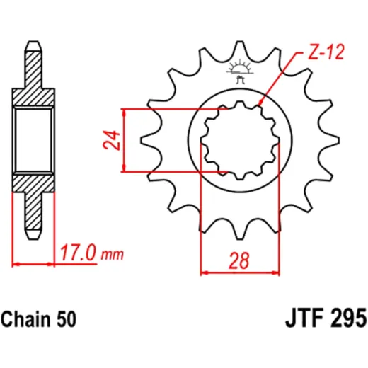 Ritzel 14Z Teilung 530 feinverzahnt Innendurchmesser 24/28 passend für: Honda CBR