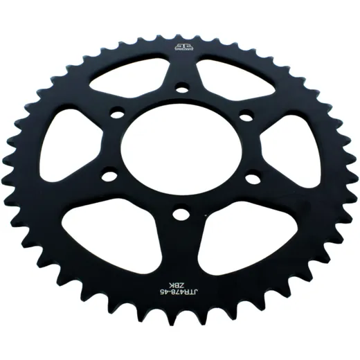 Rear sprocket 45 tooth pitch 520 black inner diameter 080 bolt spacing 104 for: Kawasaki Z, ZX - 6R, KLE