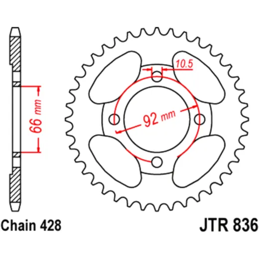 Kettenrad 39Z für: Motorrad