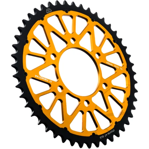 Rear sprocket twinstar 47 tooth pitch 520 gold JT alternative: 7580669 for: Kawasaki Z, ZX - 6R, KLE