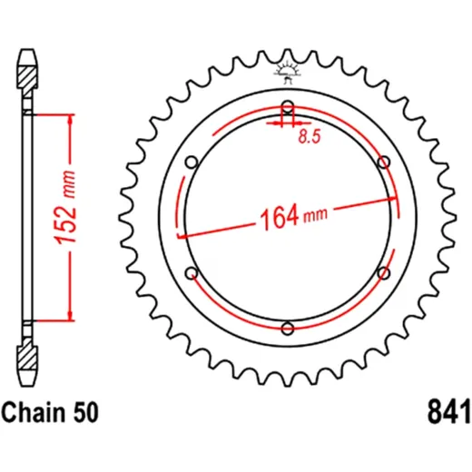REAR SPROCKET 42 TOOTH for: JT Sprockets
