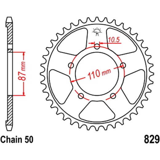 REAR SPROCKET 43 TOOTH PITCH 530 for: Motorcycles