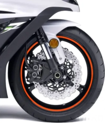 Felgenrandaufkleber orange 7mm für Motorräder