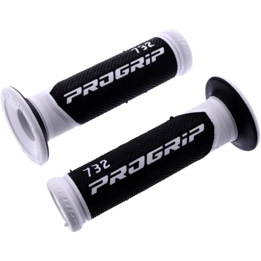 ProGrip Motorcycle Grips Black/White D.22/25 mm