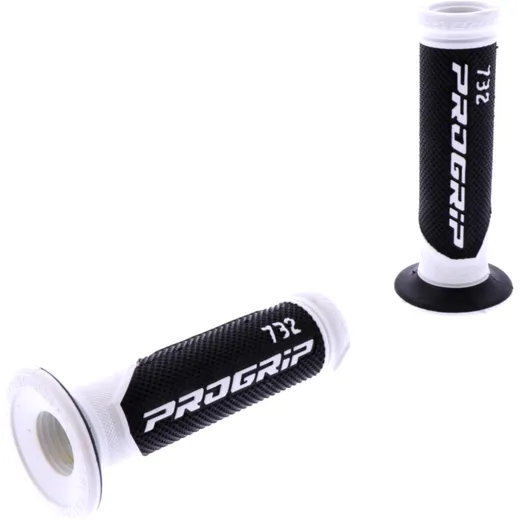 ProGrip Grips 732 Black/White D.22/25mm for Motorcycles