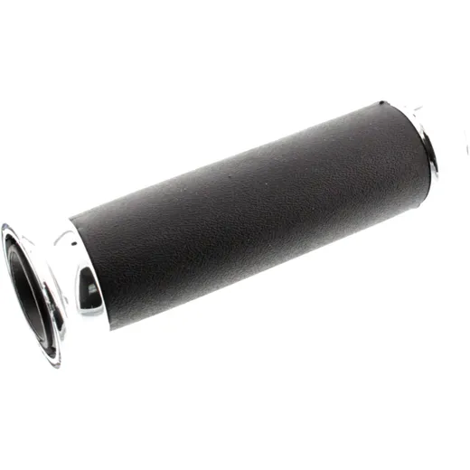 Griffgummi schwarz/chrom Originalersatzteil D. 21MM geschlossen. passend für: Vespa V, PX, N, PK