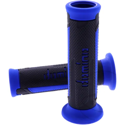 GRIPS A350 BLACK/BLUE DOMINO for Motorcycles