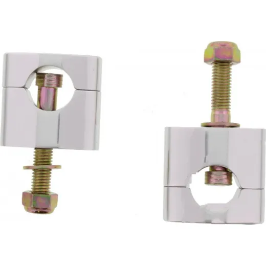 Bar riser clamps silver