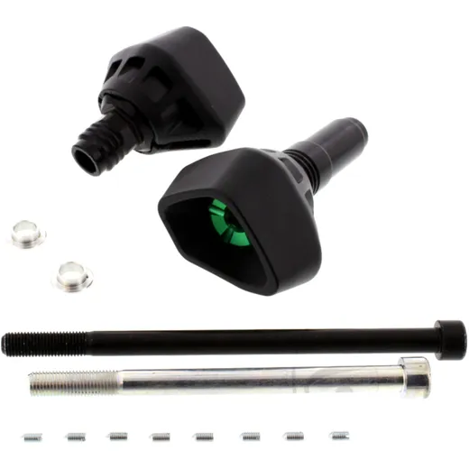 Mounting kit + crash pad EVOTECH green for: Kawasaki Ninja