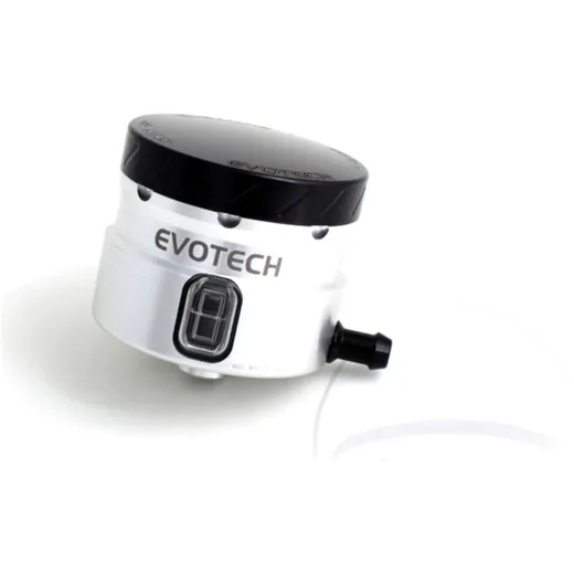 Bremsflüssigkeitsbehälter Evotech silber/schwarz für Motorräder
