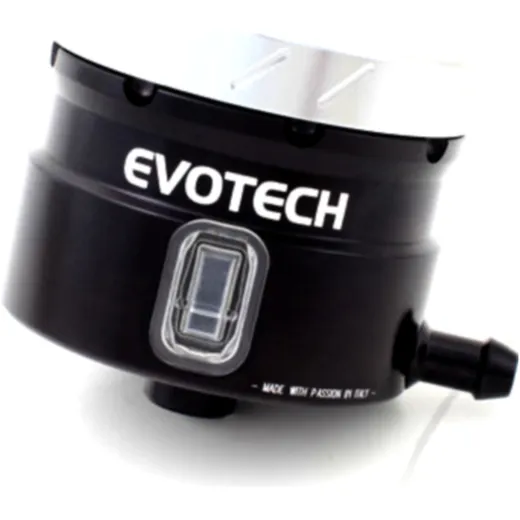 Evotech Brake Fluid Reservoir Filler Black/Silver for Motorcycl