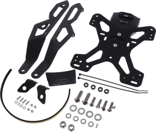 Licence plate holder EVOTECH black for: Honda CB