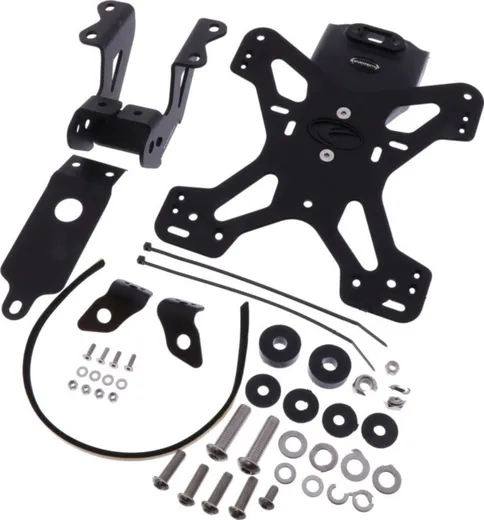 Nummernschildhalter Evotech für Motorräder schwarz