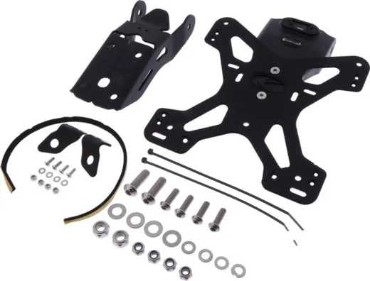 Licence plate holder EVOTECH black for: Kawasaki Z