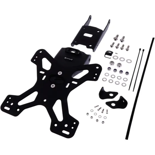 Licence plate holder EVOTECH black for: Kawasaki Ninja, Z