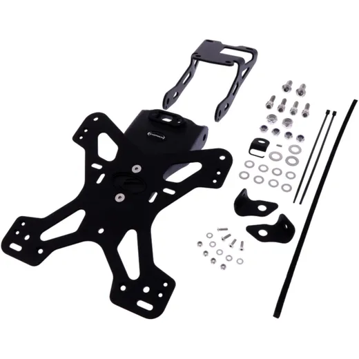 Licence plate holder EVOTECH black for: Kawasaki Z, Z H2