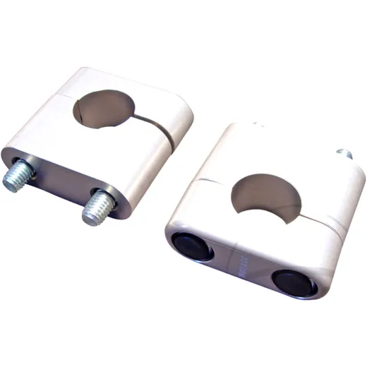 Klemmsatz Lenker für Motorräder silber 22 mm 30 mm Höhe