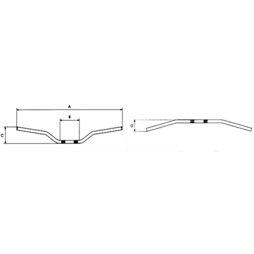 Chrome Steel Touring Handlebar for Kawasaki_0