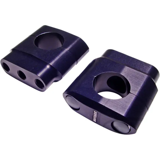 Handlebar Clamp Set Black 28 mm 40 mm Height