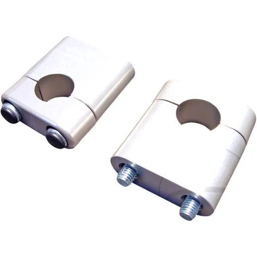 Handlebar Clamp Set Silver 22 mm 40 mm Height