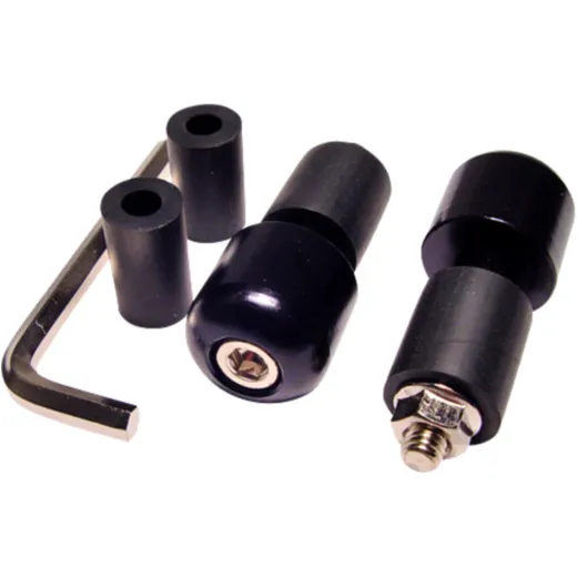 HANDLEBAR ENDS ALUMINIUM BLACK 17/13MM for various models