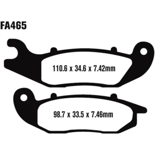 Brake pads sintered r EBC fa465R mx for: AJP PR3, PR4, PR5, Honda CRF, PCX, XL