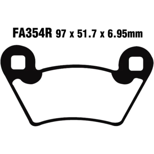 Brake pads sintered r EBC fa354R for: Polaris Sportsman
