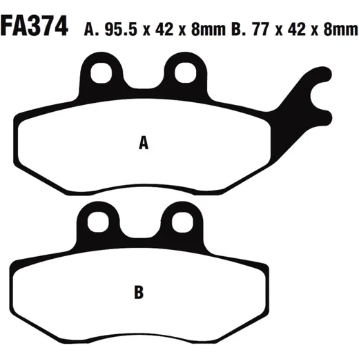 Bremsklotz Standard EBC passend für: Rieju RS - 3, RS - 2, NKD