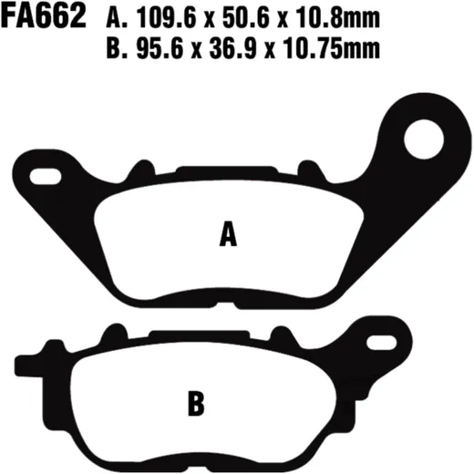 Bremsklotz Semi-Sinter V EBC für Cruiser und Touring Bikes 7320098