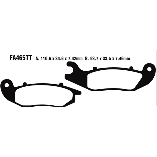Bremsklotz Sinter MX - S EBC passend für: AJP PR3, PR4, PR5, Honda CRF, PCX, XL